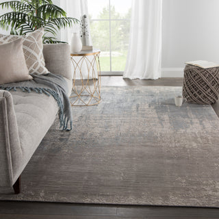 Jaipur Living Tattvam Parvat TVM01 Gray/Taupe Area Rug Lifestyle Image Feature