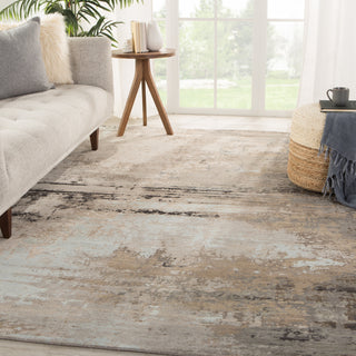 Jaipur Living Tattvam Misana TVM03 Gray/Tan Area Rug Lifestyle Image Feature