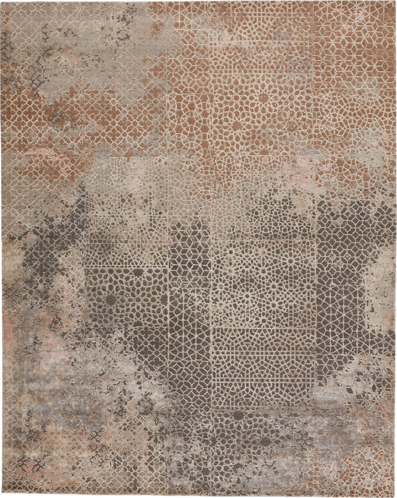 Jaipur Living Tattvam Sahaj TVM04 Gray/Tan Area Rug - Top Down