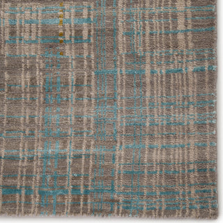 Jaipur Living Unstring Asthai UBV01 Light Gray/Multicolor Area Rug by Kavi - Close Up