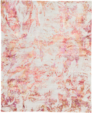 Jaipur Living Unstring Ajri 2 UBV07 Pink/Ivory Area Rug by Kavi - Top Down