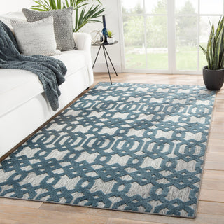 Jaipur Living Unika Nolita UNA01 Gray/Blue Area Rug by Nikki Chu Lifestyle Image Feature