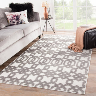 Jaipur Living Unika Nolita UNA03 White/Light Gray Area Rug by Nikki Chu Lifestyle Image Feature