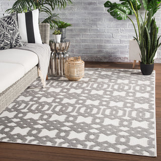 Jaipur Living Unika Nolita UNA03 White/Light Gray Area Rug by Nikki Chu