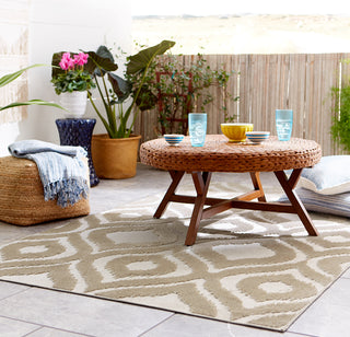 Jaipur Living Unika Ezzine UNA04 Beige/White Area Rug by Nikki Chu