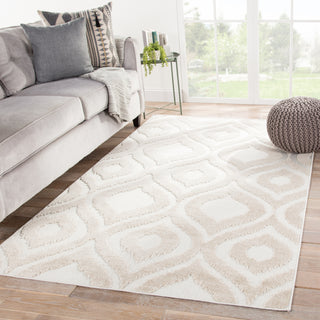 Jaipur Living Unika Ezzine UNA04 Beige/White Area Rug by Nikki Chu