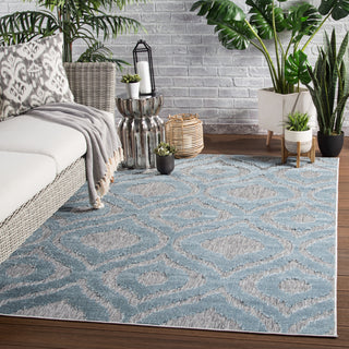 Jaipur Living Unika Ezzine UNA05 Gray/Blue Area Rug by Nikki Chu