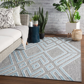 Jaipur Living Unika Tasma UNA07 Gray/Blue Area Rug by Nikki Chu