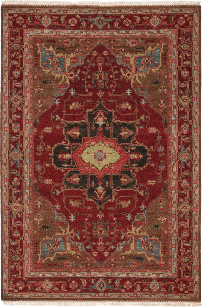 Jaipur Living Uptown York UT02 Red/Brown Area Rug by Artemis - Top Down