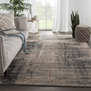 Jaipur Living Uvenuti Nadee UVT05 Gray/Taupe Area Rug Lifestyle Image Feature