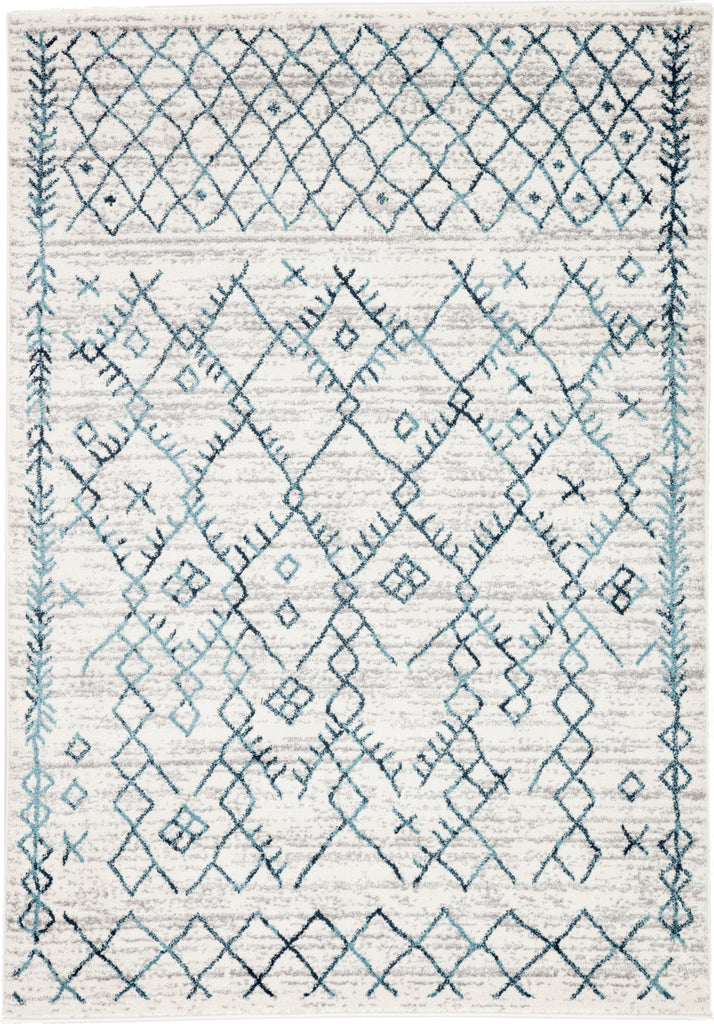 Jaipur Living Valen Copeland VAL02 White/Teal Area Rug