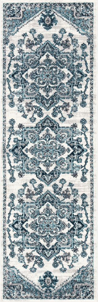 Jaipur Living Valen Lebanon VAL07 Turquoise/White Area Rug