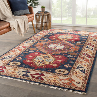 Jaipur Living Village Karter VBA05 Blue/Red Area Rug by Artemis Lifestyle Image Feature