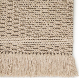 Jaipur Living Villa Soleil VIL01 Beige/Dark Taupe Area Rug Corner Close Up Image