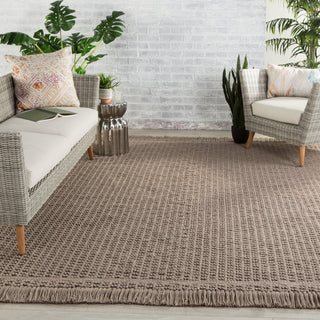 Jaipur Living Villa Soleil VIL02 Dark Taupe Area Rug Lifestyle Image Feature