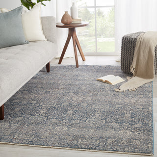 Jaipur Living Valentia Torryn VLN05 Gray/Blue Area Rug Lifestyle Image Feature