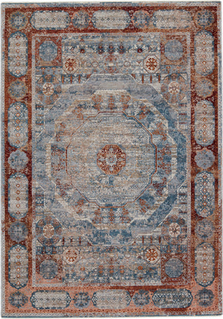 Jaipur Living Valentia Arcadia VLN16 Blue/Red Area Rug - Top Down