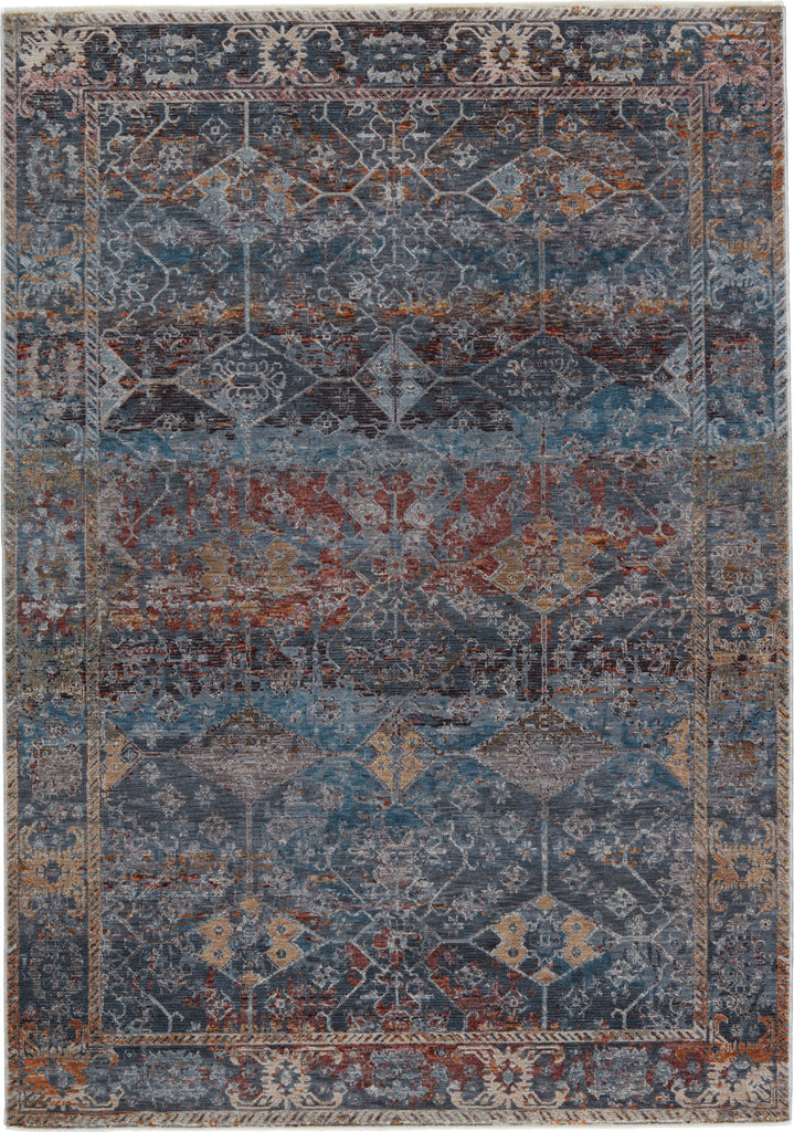 Jaipur Living Valentia Thessaly VLN17 Dark Blue/Red Area Rug - Top Down