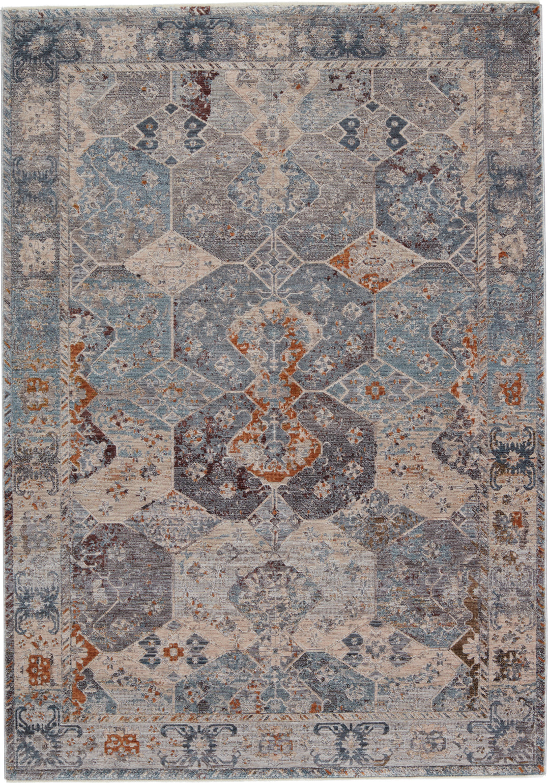 Jaipur Living Valentia Thessaly VLN21 Blue/Gray Area Rug - Top Down