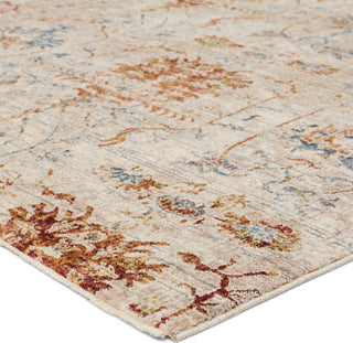 Jaipur Living Valentia Ozella VLN23 Taupe/Red Area Rug Corner Image