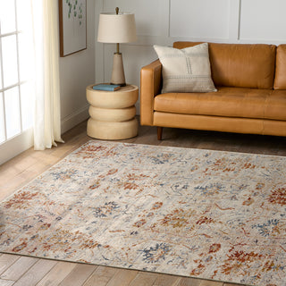 Jaipur Living Valentia Ozella VLN23 Taupe/Red Area Rug Lifestyle Image Feature