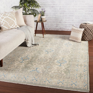 Jaipur Living Valeris Brenner VLS01 Gray/Blue Area Rug Lifestyle Image Feature