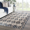 Jaipur Living Venice Hilson VNC01 Blue/Beige Area Rug Lifestyle Image Feature