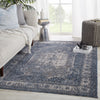 Jaipur Living Vanadey Temple VND05 Blue/Gray Area Rug by Vibe Lifestyle Image Feature