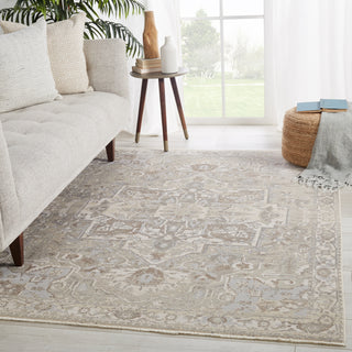 Jaipur Living Vienne Alain VNE01 Gray/Cream Area Rug Lifestyle Image Feature