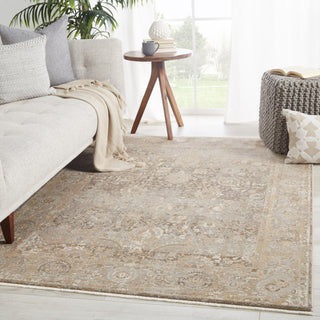 Jaipur Living Vienne Baptiste VNE02 Dark Taupe/Gold Area Rug Lifestyle Image Feature