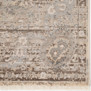 Jaipur Living Vienne Baptiste VNE03 Gray/Cream Area Rug Corner Close Up Image