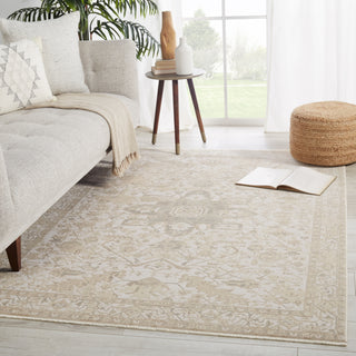 Jaipur Living Vienne Lucien VNE06 Cream/Light Gray Area Rug Lifestyle Image Feature