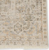 Jaipur Living Vienne Michon VNE07 Gray/Cream Area Rug Corner Close Up Image