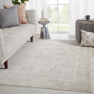 Jaipur Living Vienne Michon VNE07 Gray/Cream Area Rug Lifestyle Image Feature