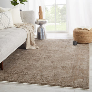 Jaipur Living Vienne Lourdes VNE08 Tan/Brown Area Rug Lifestyle Image Feature