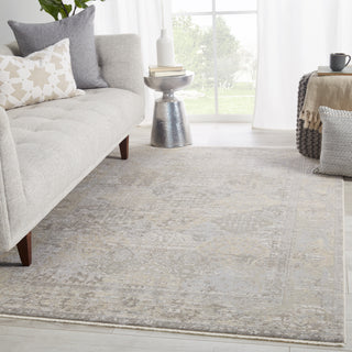 Jaipur Living Vienne Lourdes VNE09 Gray/Cream Area Rug Lifestyle Image Feature