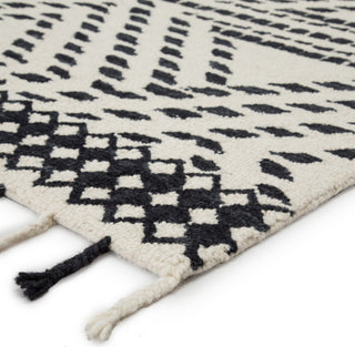  Jaipur Living Vera Roka VNK04 Ivory/Black Area Rug by Nikki Chu Corner Image