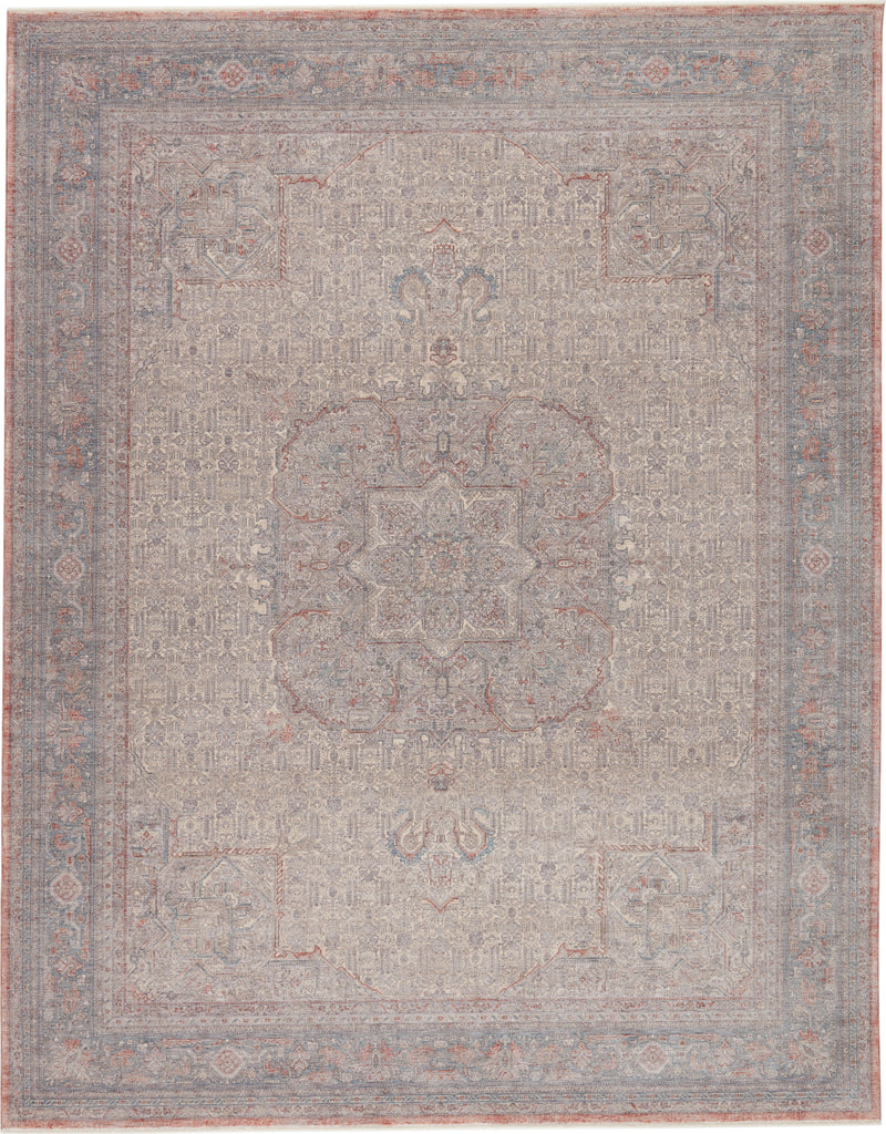 Jaipur Living Winsome Epsilon WNO02 Red/Blue Area Rug - Top Down