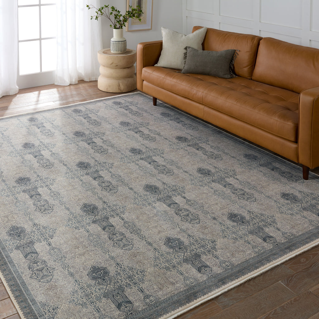 Jaipur Living Winsome Beaumont WNO07 Blue/Tan Area Rug Lifestyle Image Feature