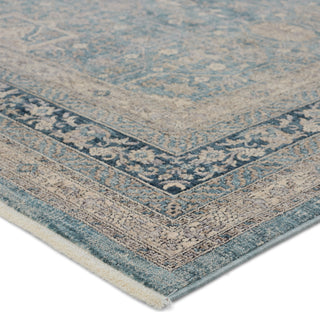 Jaipur Living Winsome Brinson WNO08 Blue/Taupe Area Rug Corner Image