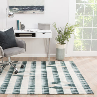 Jaipur Living Zane Payne ZAN04 Teal/Blue Area Rug Lifestyle Image Feature