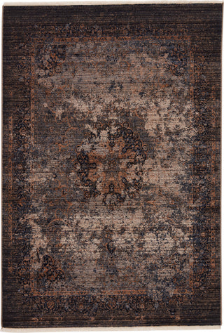 Jaipur Living Zefira Enyo ZFA02 Dark Blue/Gold Area Rug - Top Down