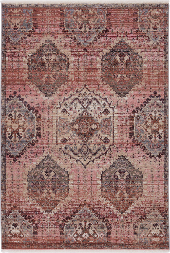 Jaipur Living Zefira Kyda ZFA04 Pink/Gray Area Rug - Top Down