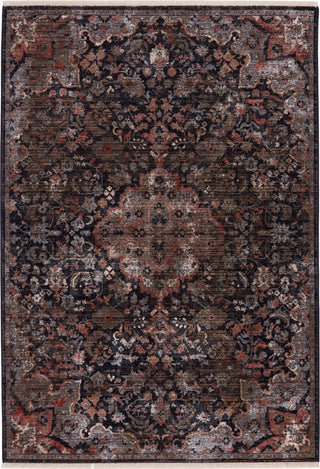 Jaipur Living Zefira Amena ZFA09 Black/Dark Taupe Area Rug - Top Down