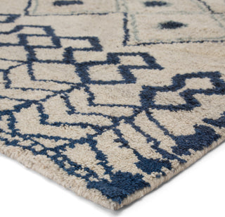 Jaipur Living Zuri Volume ZUI08 Cream/Blue Area Rug Corner Image