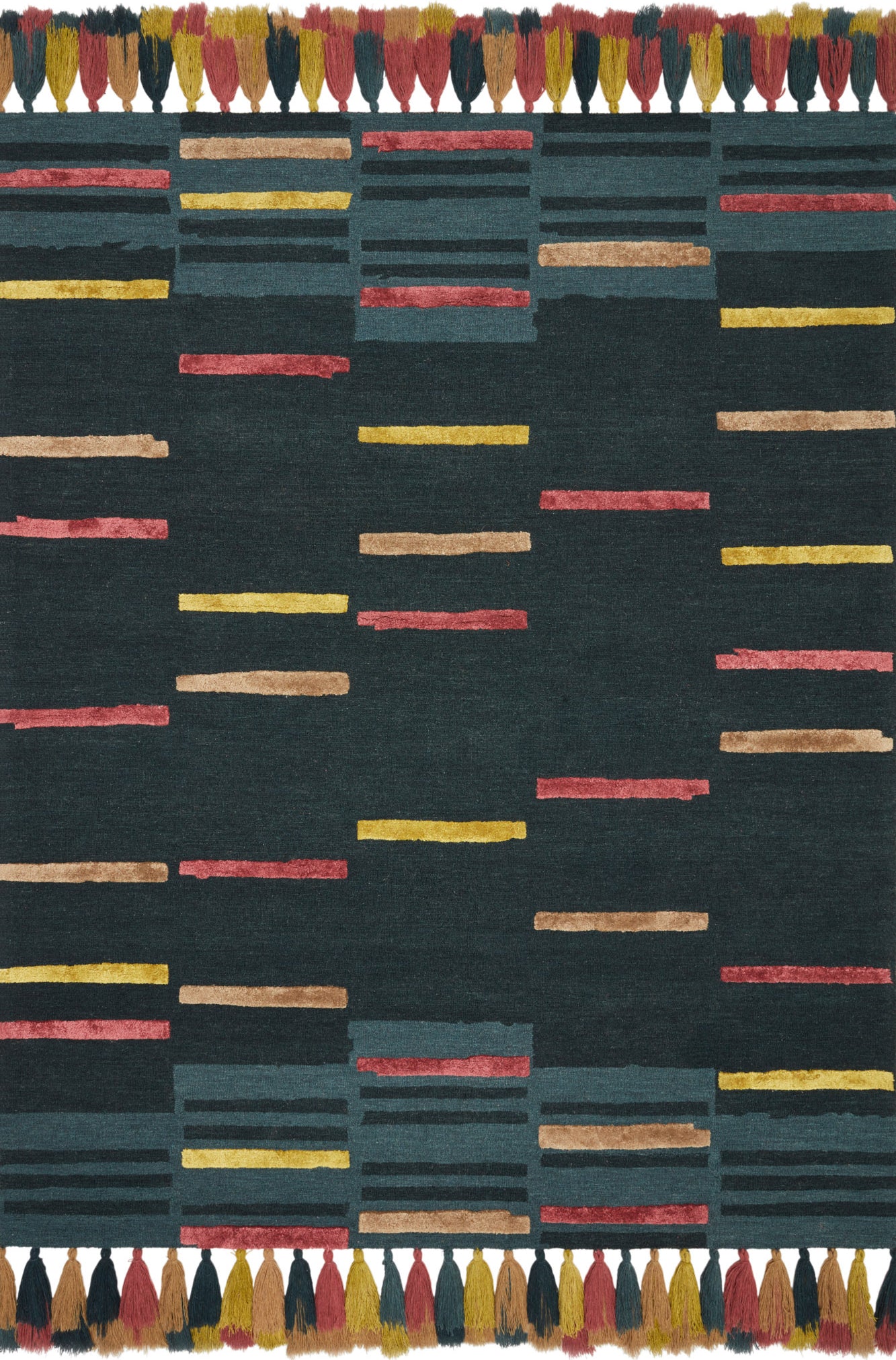 Loloi Jamila JAA-03 Teal / Sunset Area Rug by Justina Blakeney 1' 6''  Returnable Sample Swatch