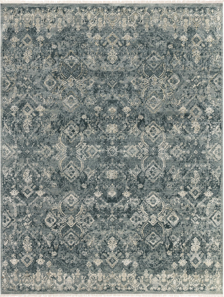 Surya Jardin JAR-1001 Teal Black Moss Ivory Area Rug main image