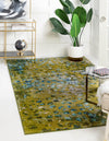 Unique Loom Jardin T-A325 Green Area Rug Rectangle Lifestyle Image Feature