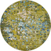 Unique Loom Jardin T-A325 Green Area Rug Round Top-down Image