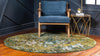 Unique Loom Jardin T-A325 Green Area Rug Round Lifestyle Image